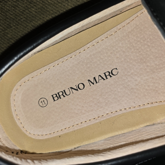 New Mens Bruno Marc Black Loafers Size 11 main image 5